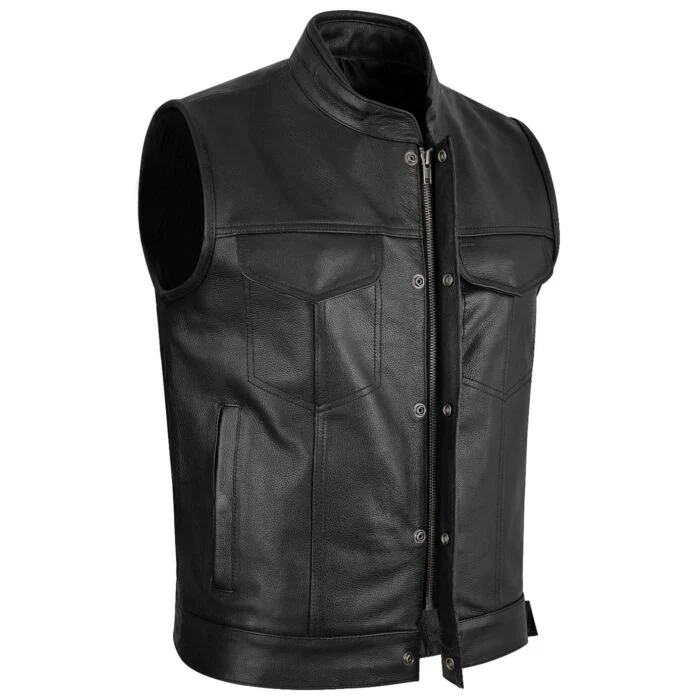 Gilet Cuir Biker — 100% Cuir Vachette | Urban Rider™
