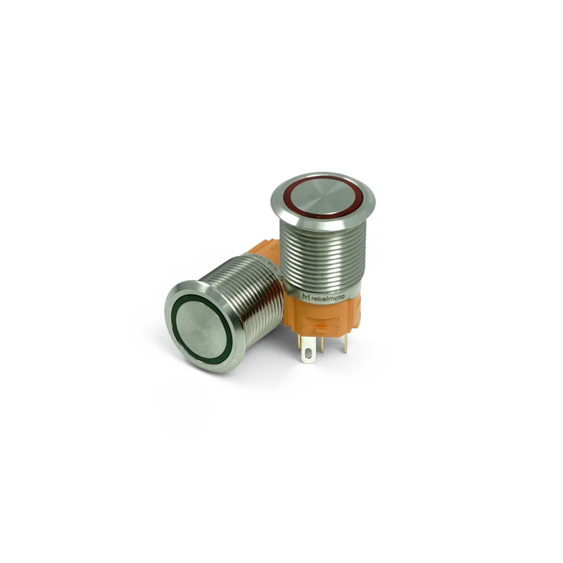 Bouton poussoir LED 16 mm | Rebelmoto