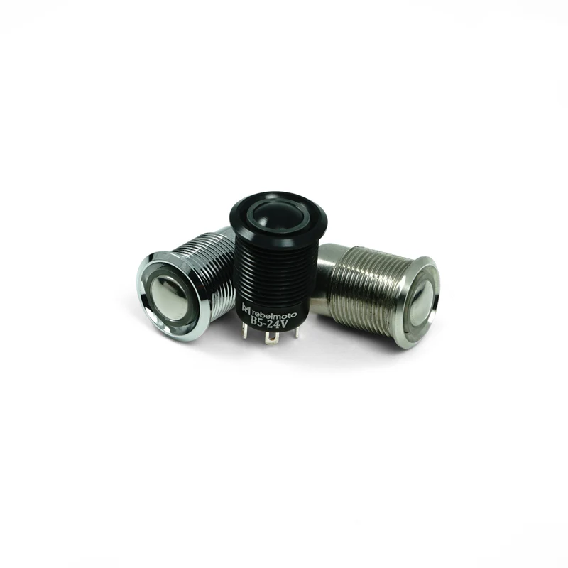 Bouton Poussoir LED 12 mm | Rebelmoto