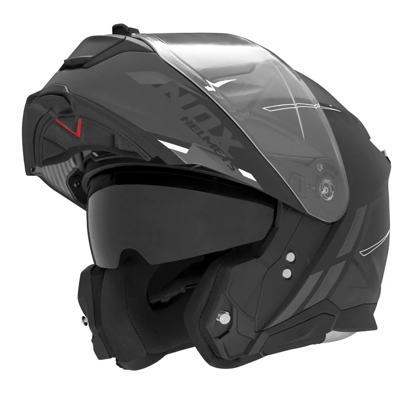 Casque Moto Modulable N967 Synchro Noir Mat Blanc | NOX