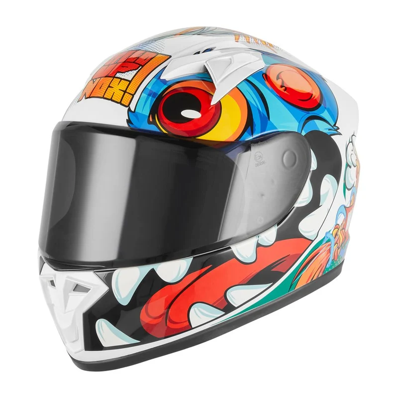 Casque Moto Intégral Enfant N731 Scrappy Blanc | NOX