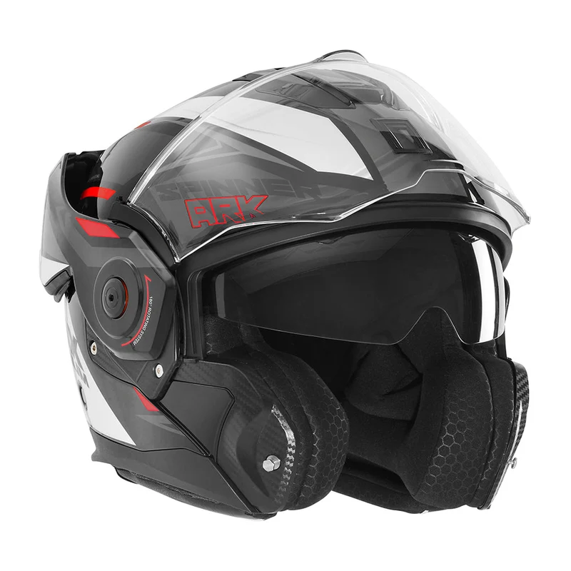 Casque Moto Modulable Réversible Spinner Ark Blanc Rouge | NOX