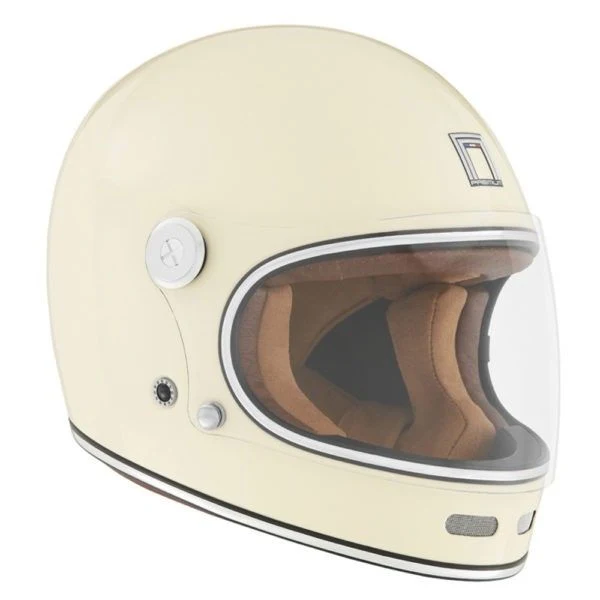 Casque Moto Intégral Revenge Crème Brillant | NOX