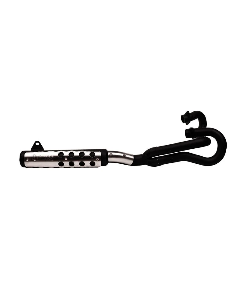 Scarico Alto per Interceptor / Continental GT 650 - Cross Alto - Nero - Cafe Twin x Mass Exhaust