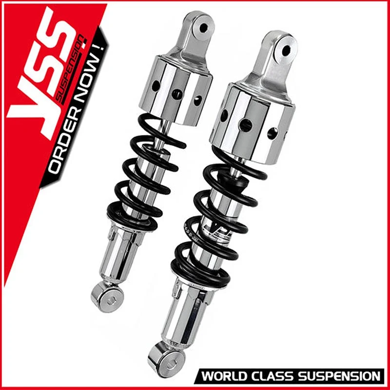 Amortisseurs moto universels RD-MO-222-P CHR-BLK-C60P | YSS