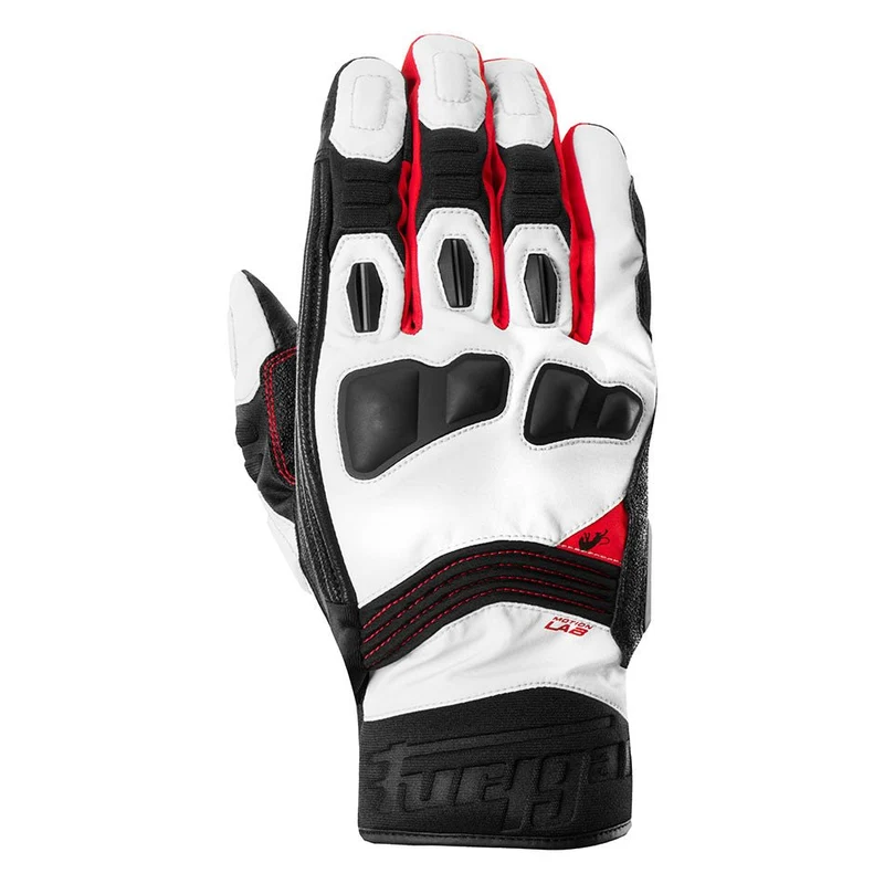 Gants Moto Cuir Homme Furygan BALMAZ ALL SEASONS Noir-Pearl-Rouge