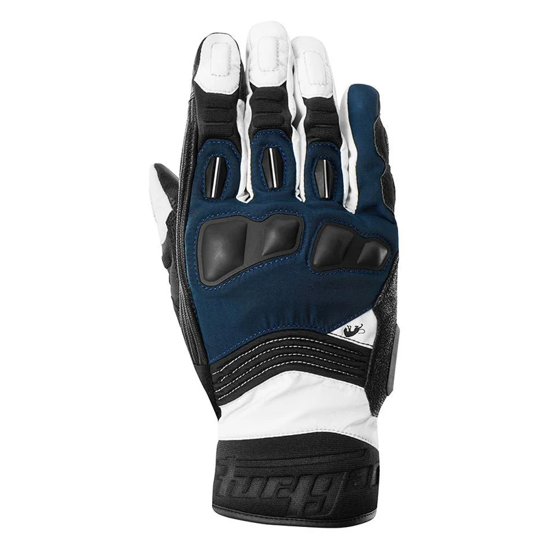 Gants Moto Cuir Homme Furygan BALMAZ ALL SEASONS Noir-Bleu-Pearl