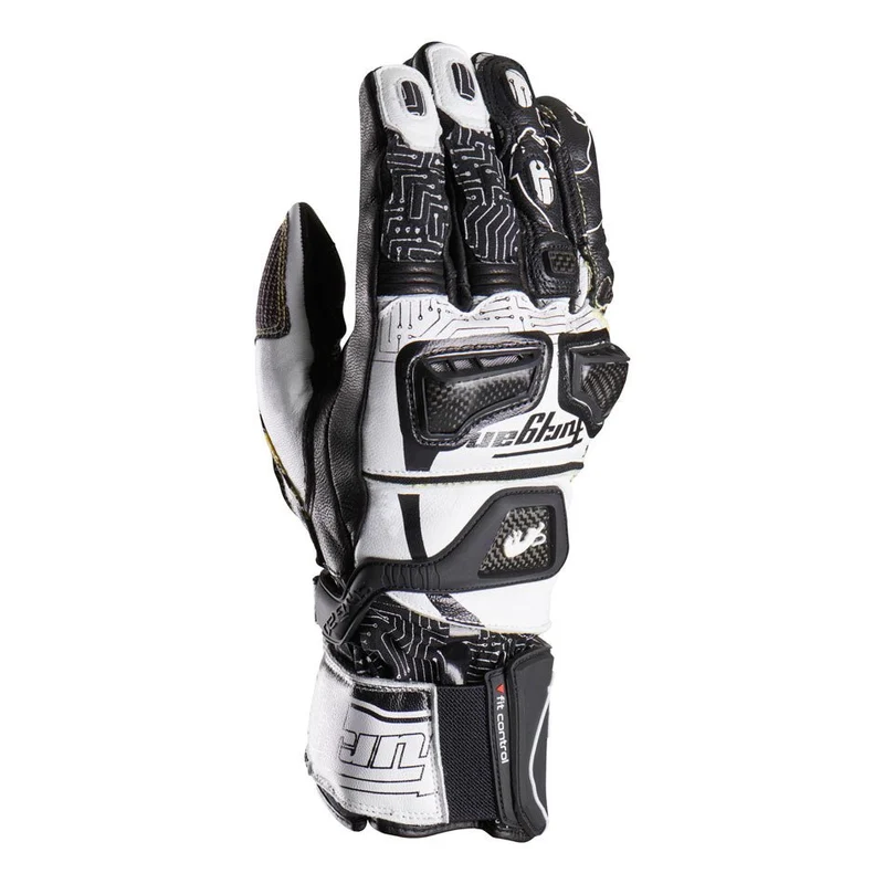 Gants Moto Cuir Homme Furygan STYG20 X KEVLAR® Blanc-Noir | Racing