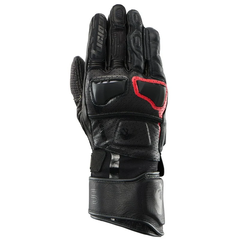 Gants Moto Cuir Homme Furygan STYG15 VENTED Noir-Rouge | Racing