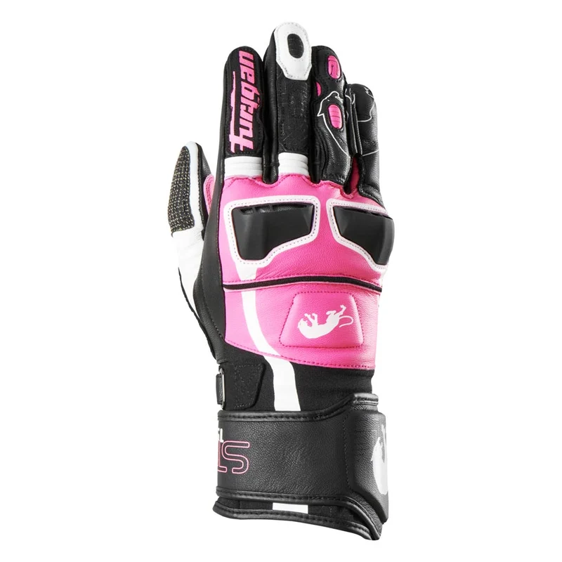 Gants Moto Cuir Femme Furygan STYG15 LADY Noir-Rose | Racing