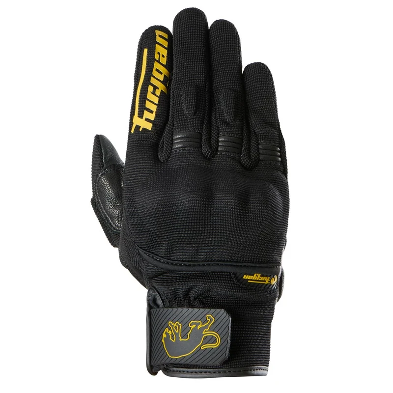 Gants Moto Cuir Femme Furygan JET LADY D3O® EVO Noir-Or | Été