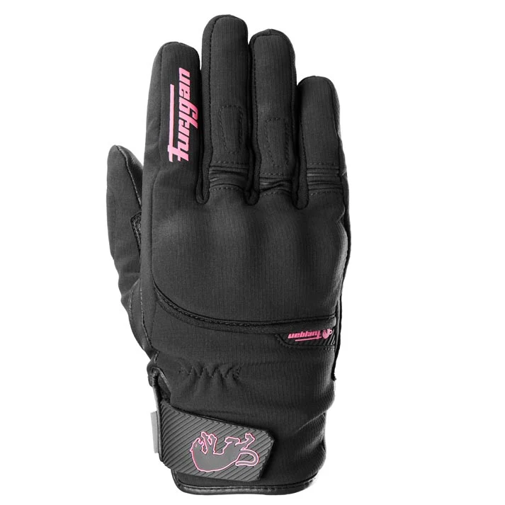 Gants Moto Cuir Femme Furygan JET LADY ALL SEASONS D3O® EVO Noir-Rose