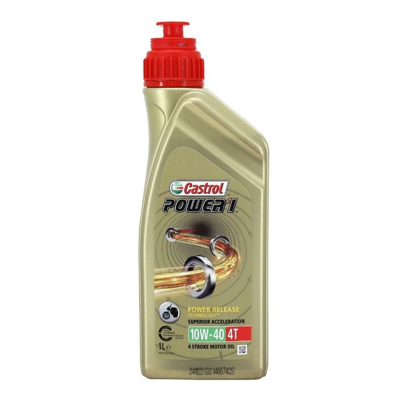 HUILE MOTEUR 4 TEMPS CASTROL POWER 1 4T 10W40 (1 L) SEMI-SYNTHETIQUE - RECOMMANDATION PIAGGIO