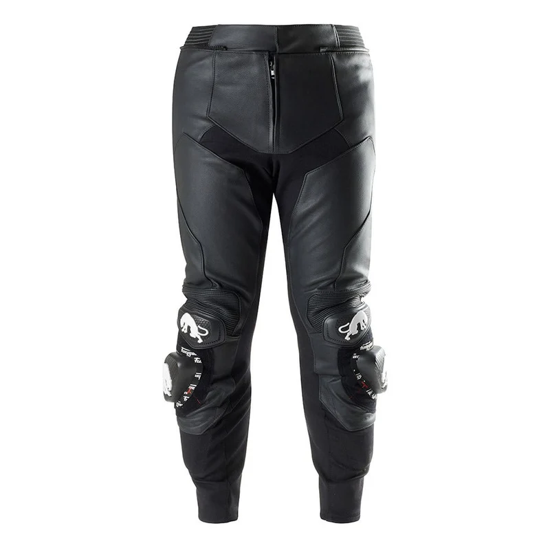 Pantalon Moto Cuir Homme Furygan DRACK Noir-Blanc — CE AAA
