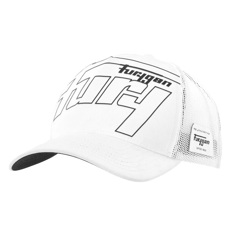 Casquette Furygan TRUCKER RAGE Blanc-Noir — Clean & Radical