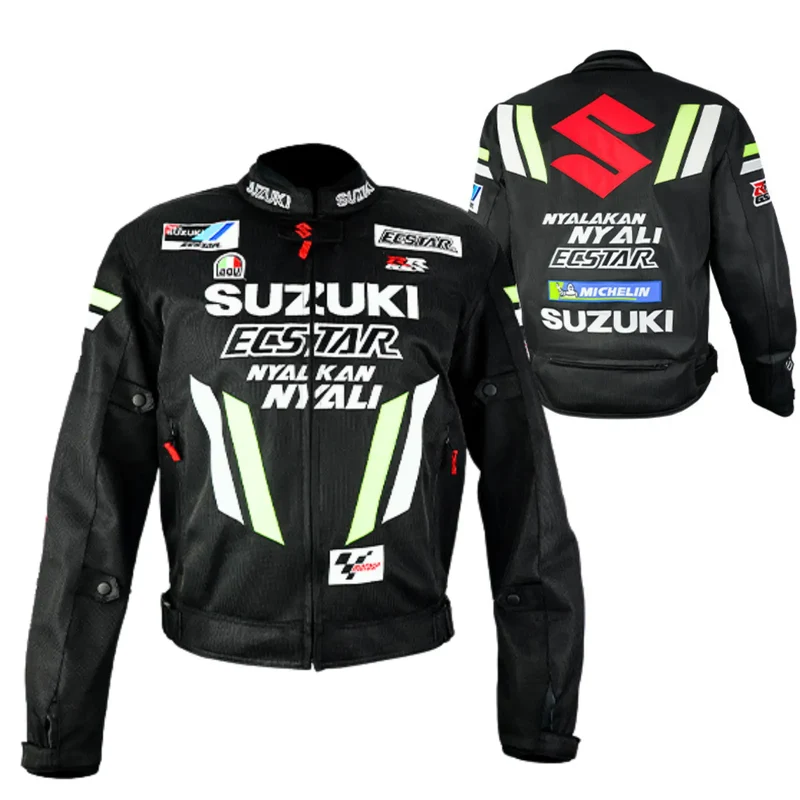 Blouson Moto Été | Suzuki Racing Team Noir – Édition MotoGP