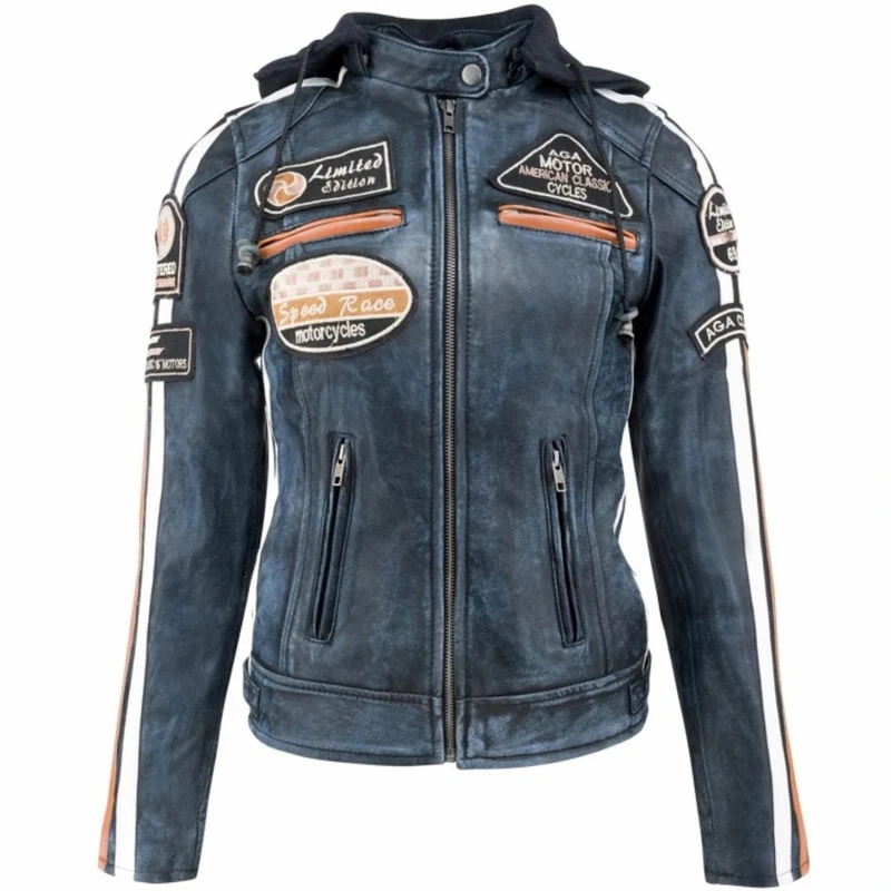 Blouson cuir moto femme style vintage | LEGENDARY 58™ Denim