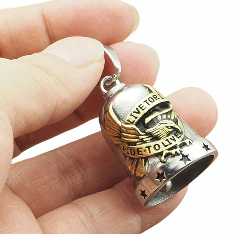 Guardian Bell® "Live to Ride" – La Cloche Porte-Bonheur (Acier Inoxydable)
