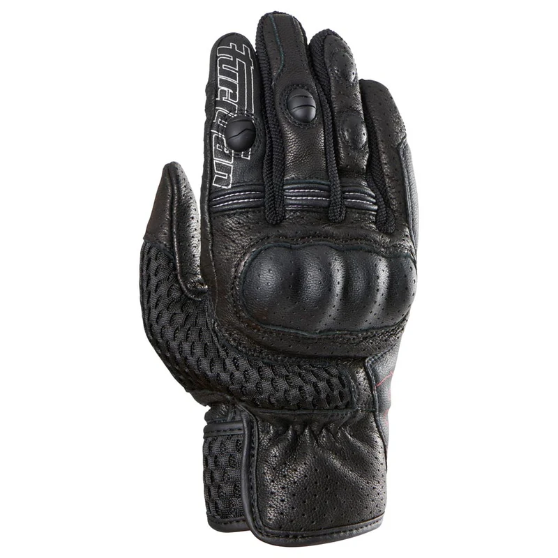 Gants Moto Cuir Femme Furygan TD AIR LADY Noir-Blanc | Été