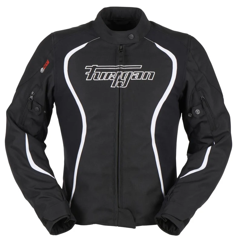 Blouson Moto Femme Furygan ODESSA Noir-Blanc — CE AA