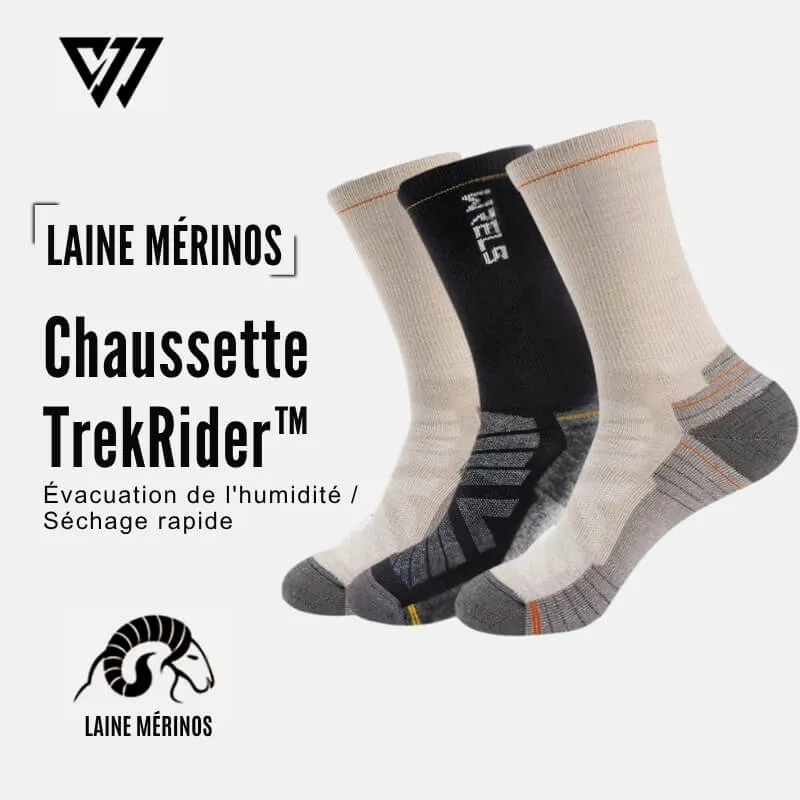 Chaussettes moto TREKRIDER™ Mérinos | Pack 3 paires