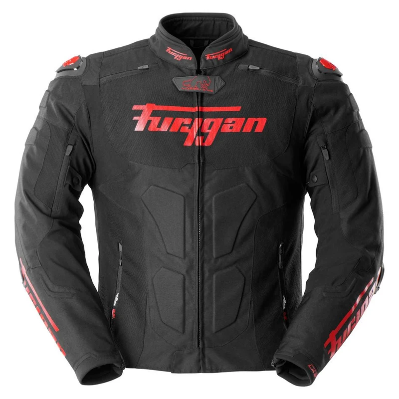 Blouson Moto Homme Furygan TX RAPTOR Noir-Rouge — CE AA