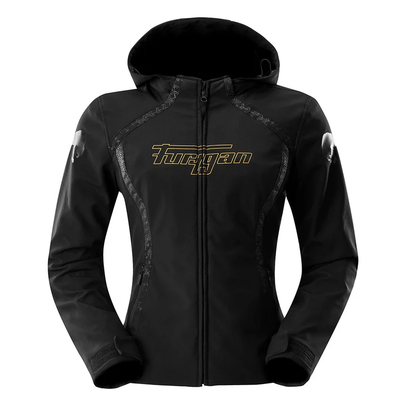 Blouson Moto Femme Furygan SKYE LADY Noir-Or — CE A | Été