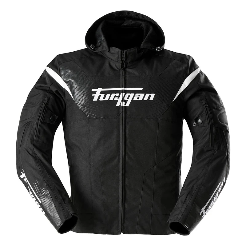 Blouson Moto Homme Furygan SHARD Noir-Blanc — CE AA