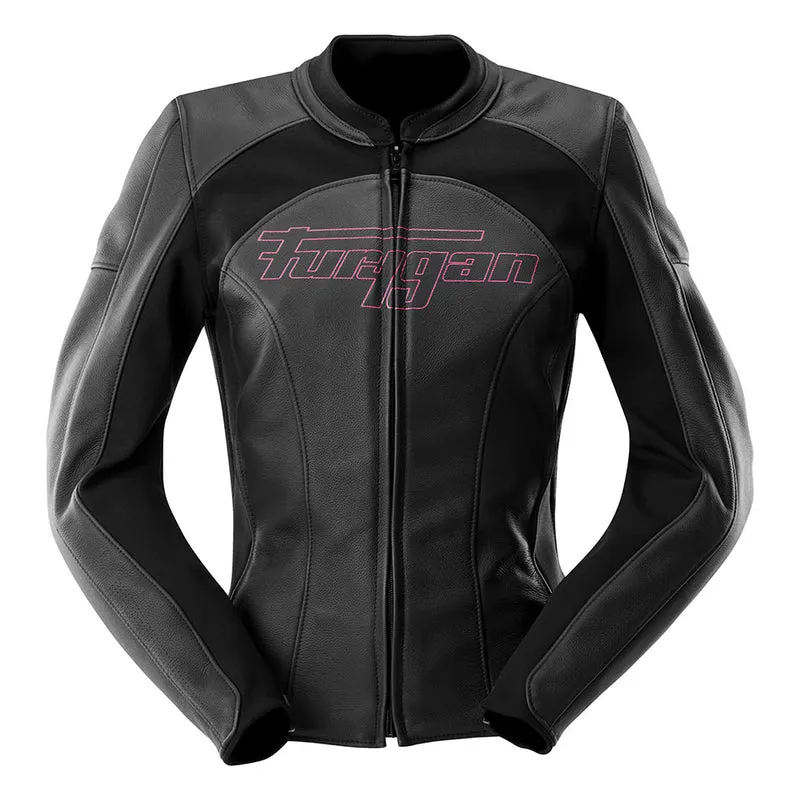 Blouson Moto Sport Femme Furygan ROMY — CE AAA Lady Racing Noir-Rose