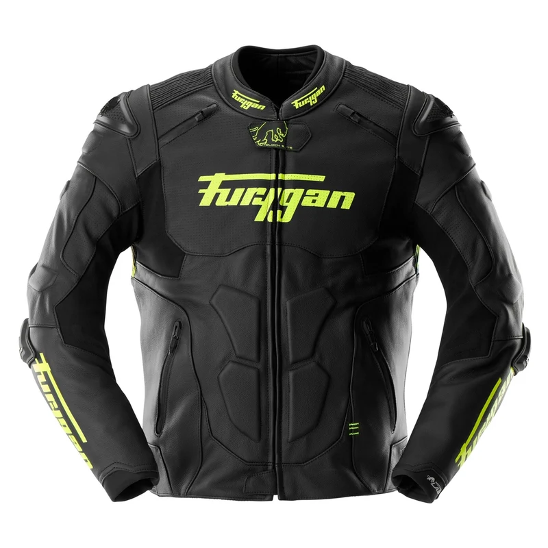 Blouson Moto Sport Furygan RAPTOR EVO 3 — CE AAA Référence Sport Noir-Jaune stab