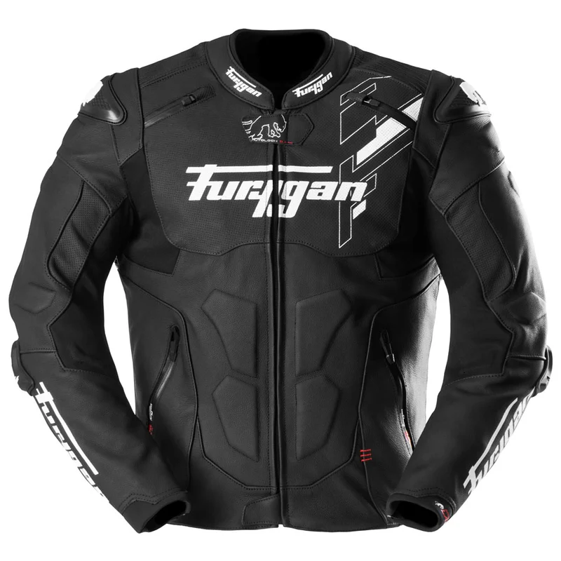 Blouson Moto Sport Furygan RAPTOR EVO 3 — CE AAA Référence Sport Noir-Blanc-Blanc
