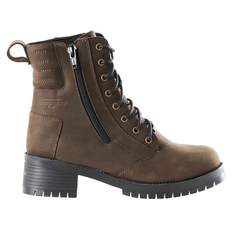 Chaussures Moto Cuir Femme Furygan JANIS LADY Marron — CE A
