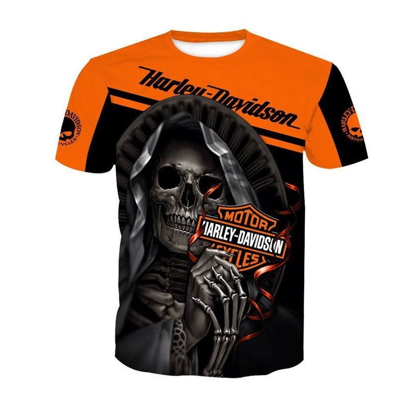 T-Shirt Motard Skull Rider