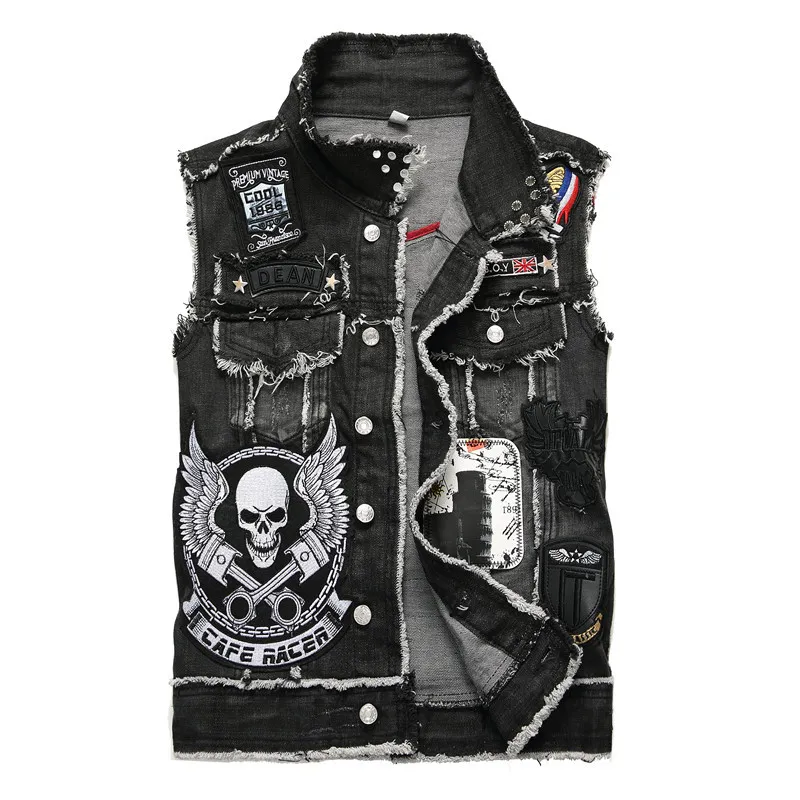 Veste Jeans Biker Sans Manche – Café Racer Original
