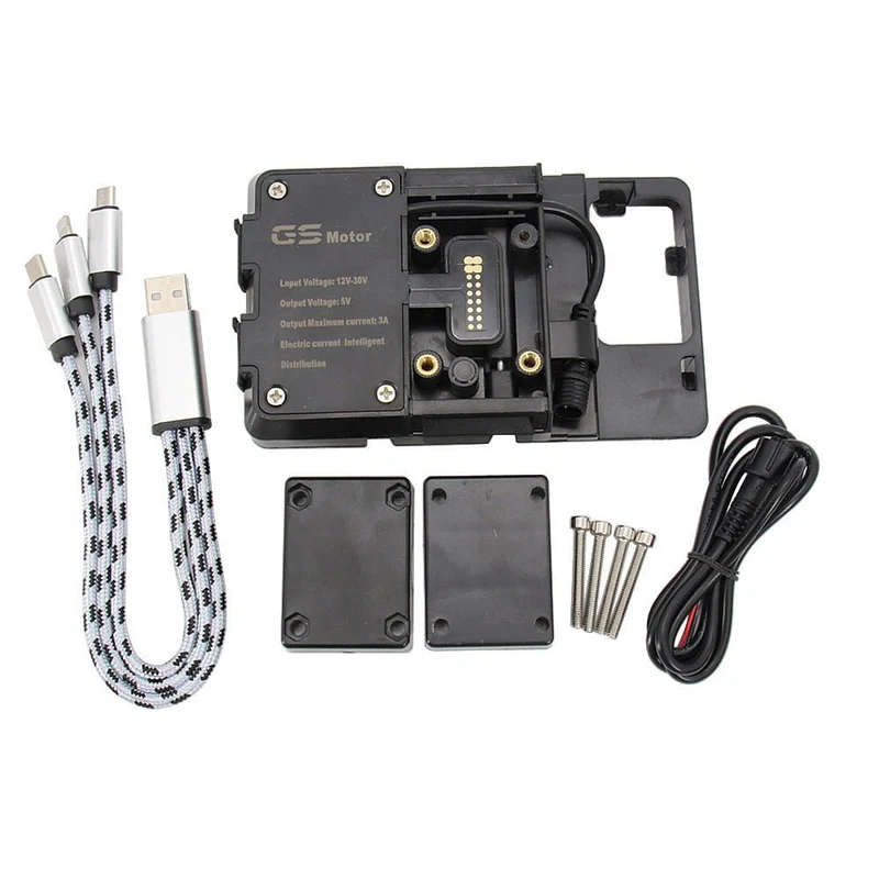Support Téléphone Moto avec Chargeur Sans Fil et USB - BMW R1200GS/ADV et Plus
