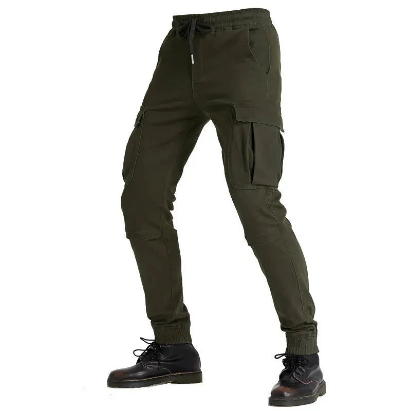 Pantalon cargo moto avec protection - Kaki | UrbanGear™