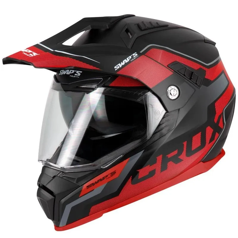 Casque moto cross/enduro + visiere - CRUX™