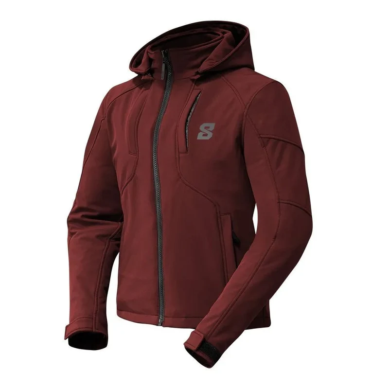 Blouson moto femme - Spring Rouge Bordeaux