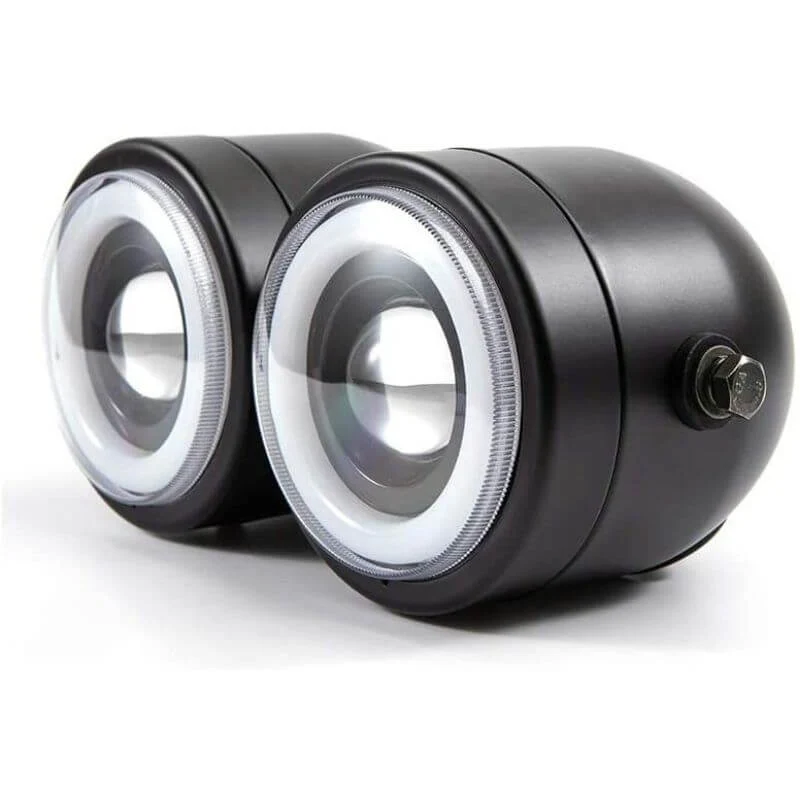 Phare double optique moto LED