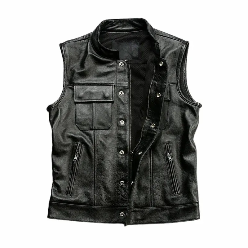 Gilet cuir biker Harley Davidson - SOA