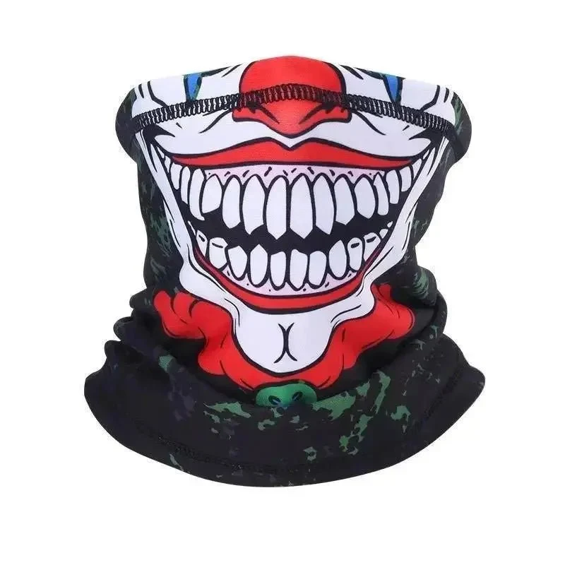 Cache cou moto clown