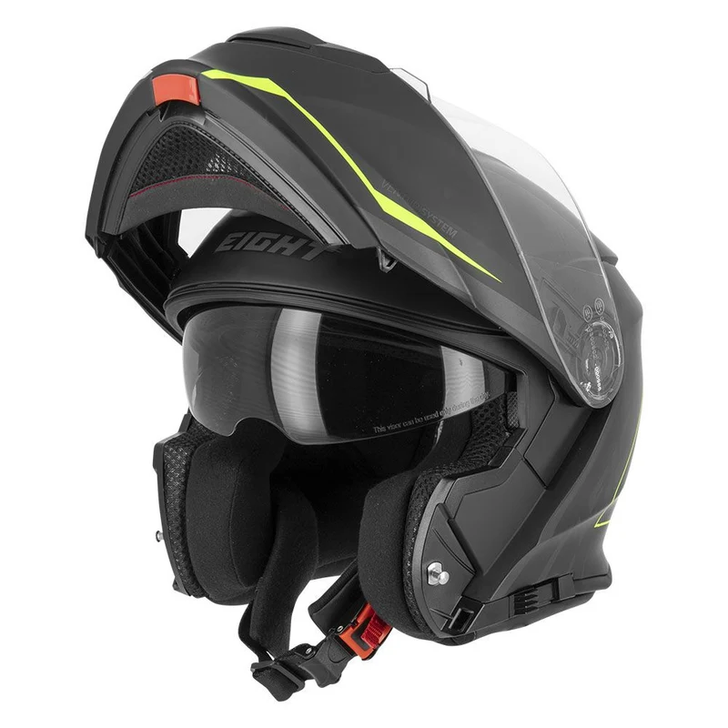 Casque moto Scooter Modulable - Noir et Jaune