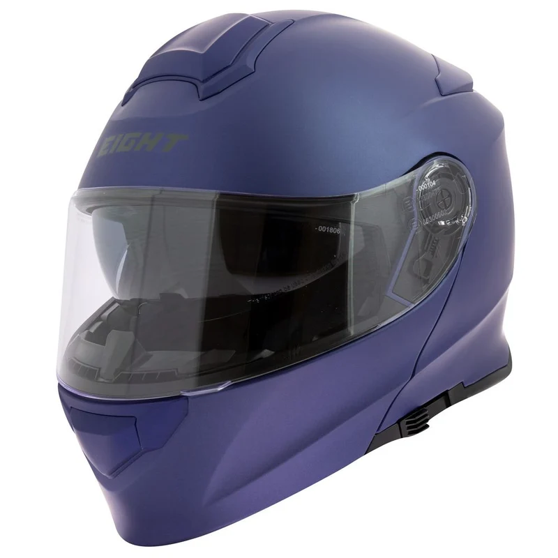 Casque moto modulable + ecran solaire | Bleu pailleté