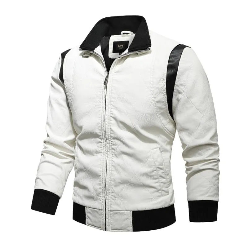 Blouson Biker "Scorpion Legend" – Blanc Matelassé & Broderie Or