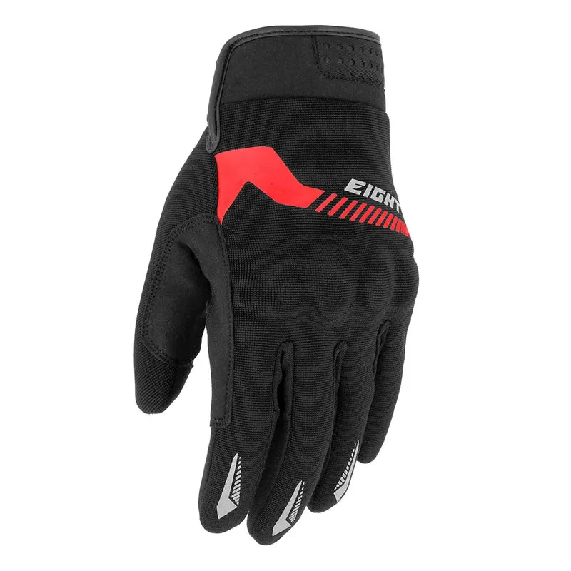 Gants moto été Homme Noir/Rouge - Homologué CE