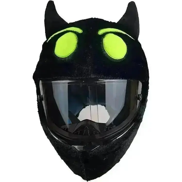 Couvre Casque Moto - Chat NOir