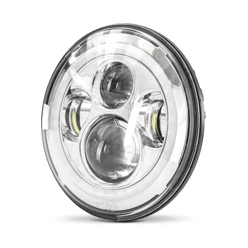 Phare LED 7" compatible Harley Davidson - Chrome