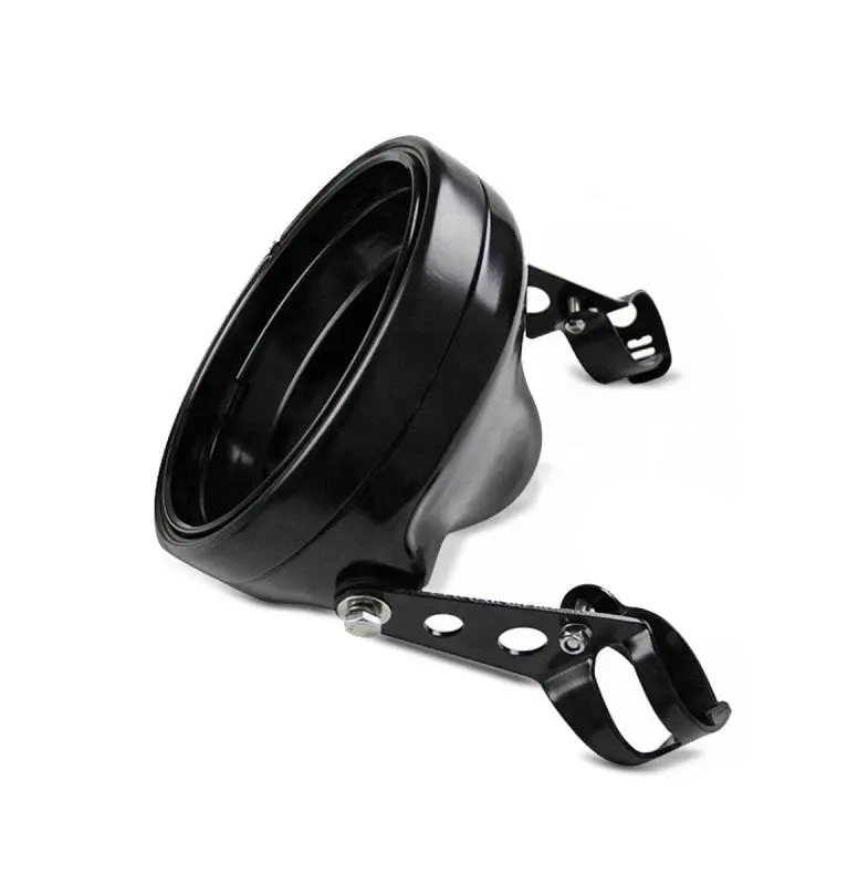 Boîtier pour Phare LED moto 7" Universel + supports de fourche 35-43mm