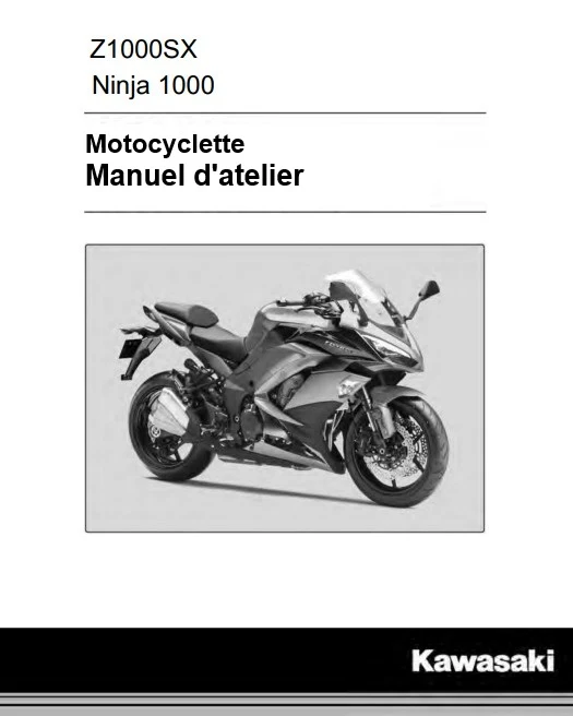 Manuel d'atelier Kawasaki 1000 Ninja 2017 français