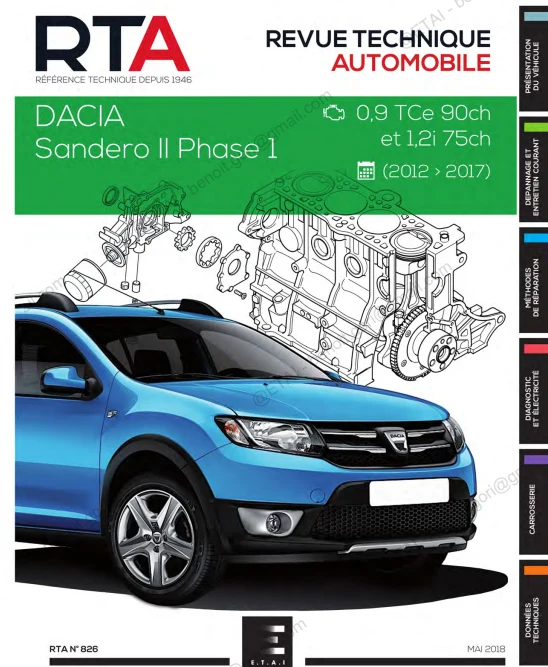 manuel d'atelier Dacia Sandero 2 2012 2017